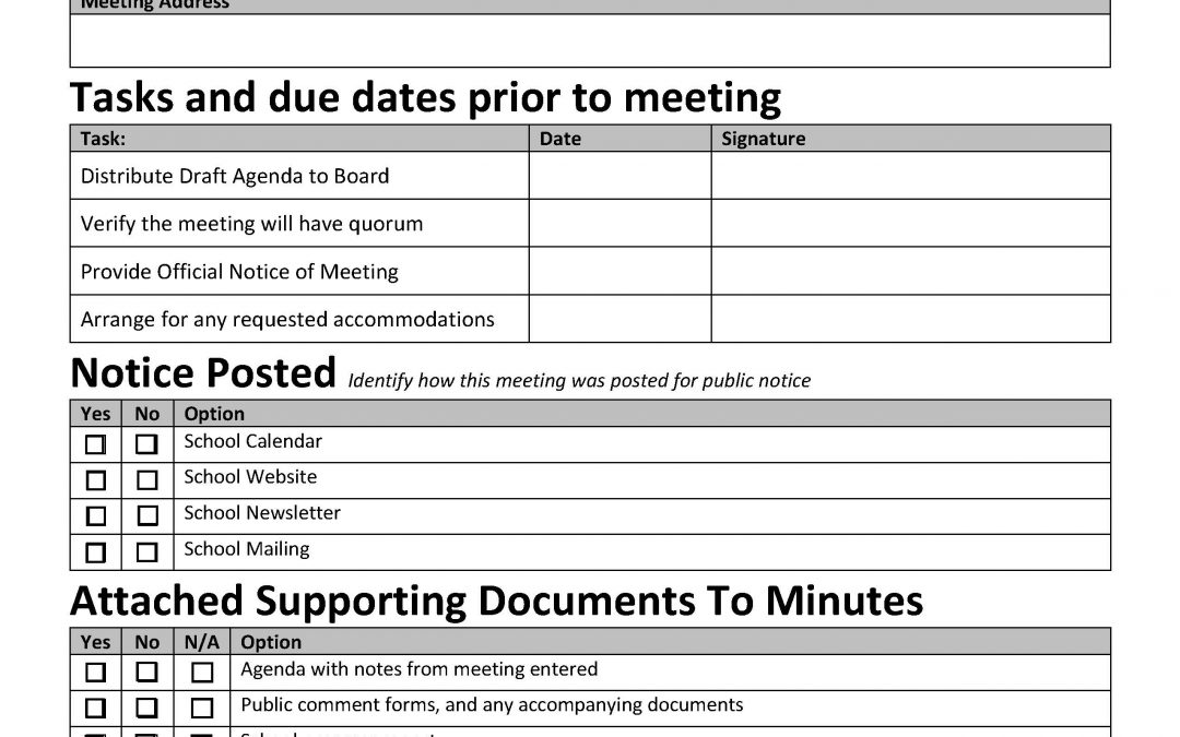 Sunshine Compliance Checklist