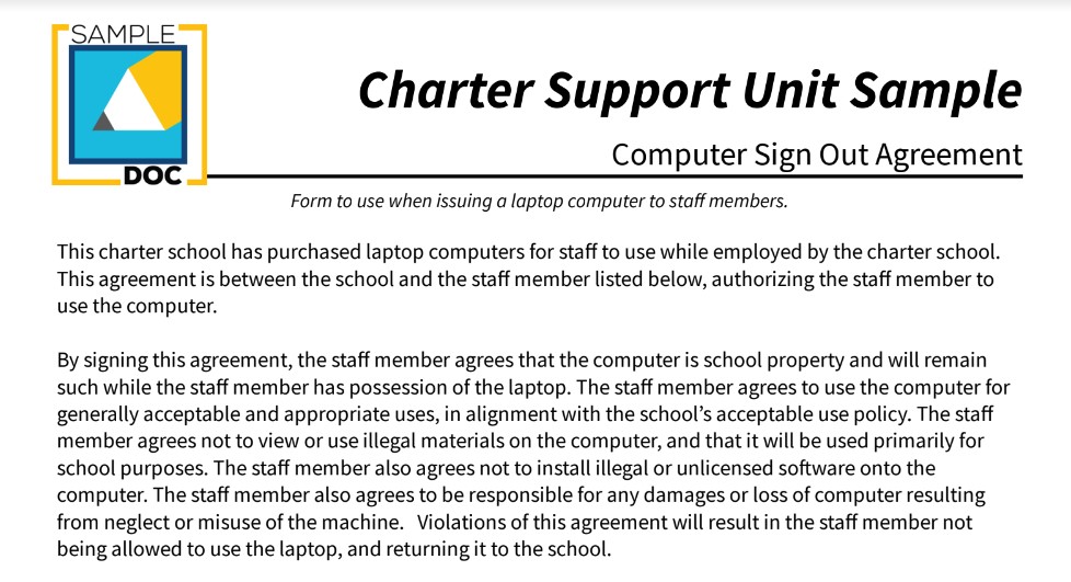 Computer Sign-Out Agreement
